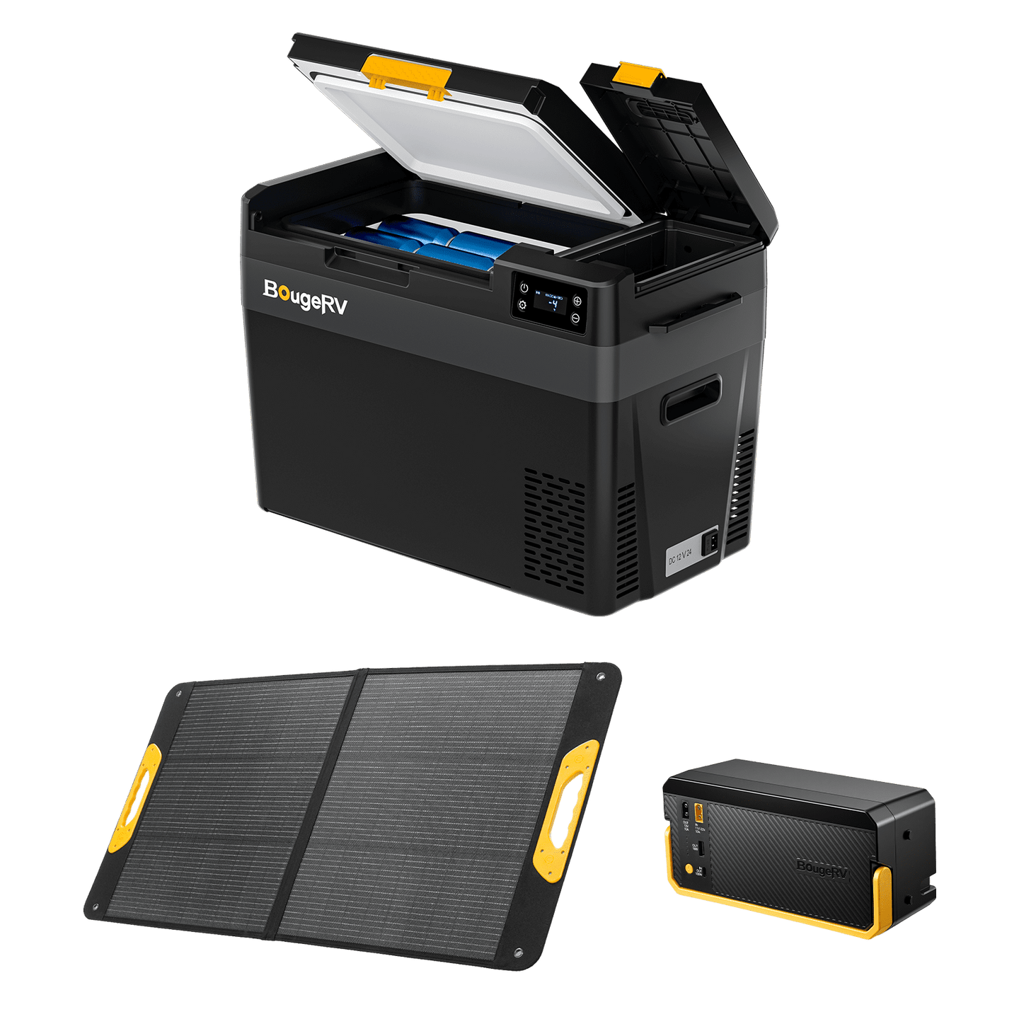 Product photo of BougeRV New CRX3 30QT 12V Portable Electric Cooler Fridge with 240Wh Battery