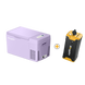 purple mini fridge and battery