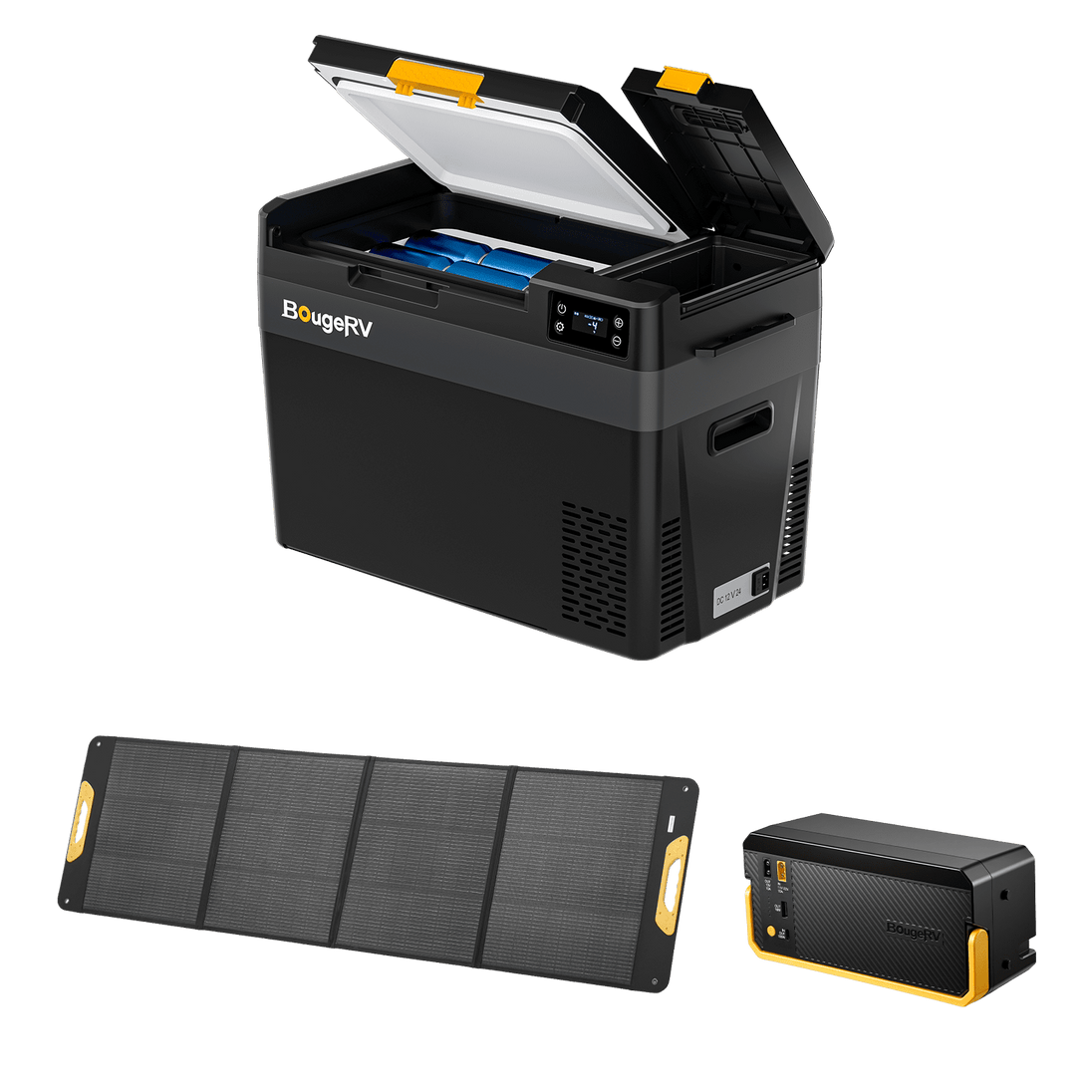 Product photo of BougeRV New CRX3 30QT 12V Portable Electric Cooler Fridge with 240Wh Battery