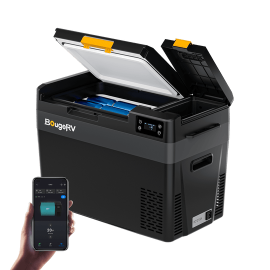 Product photo of BougeRV New CRX3 30QT 12V Portable Electric Cooler Fridge
