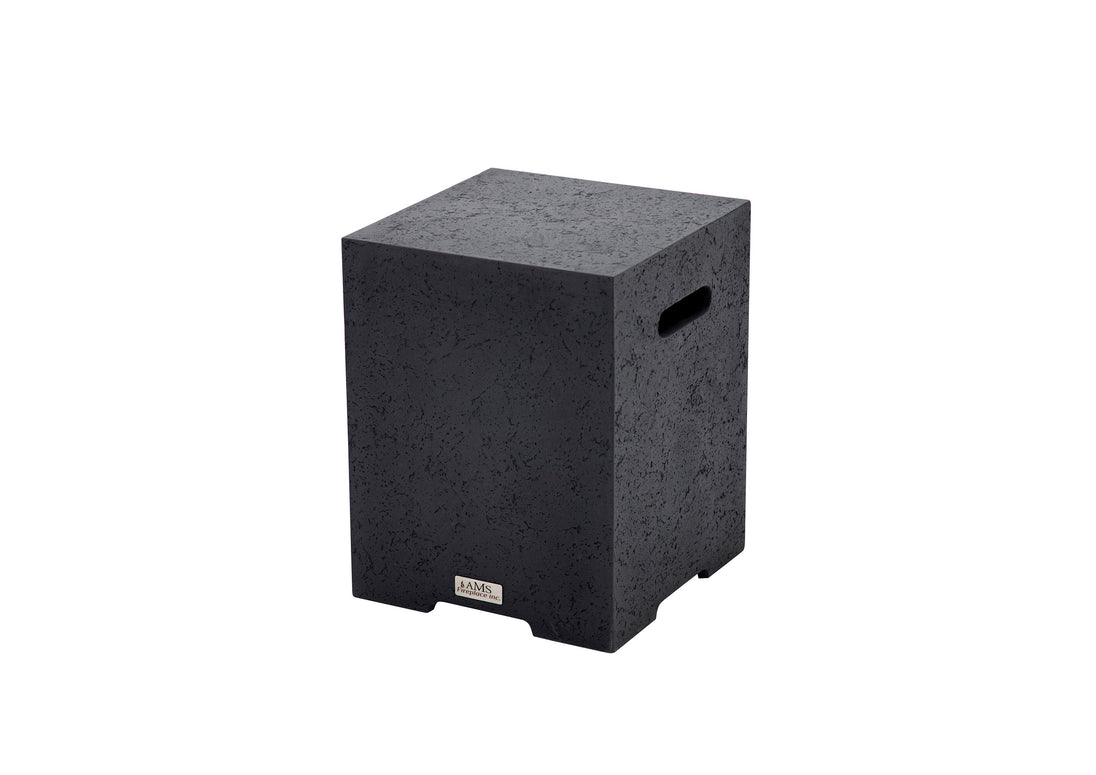 Square Tank Cover - Dark Gray Limestone