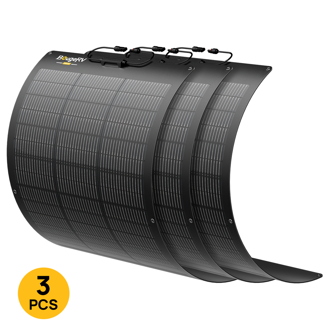 Product photo of BougeRV Arch 2.0 100W N-Type Fiberglass Flexible Solar Panel - 3PCS