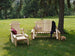Lakeland Mills Cedar Log Ottoman with lounge chair