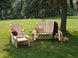 Lakeland Mills Cedar Log Ottoman with lounge chair
