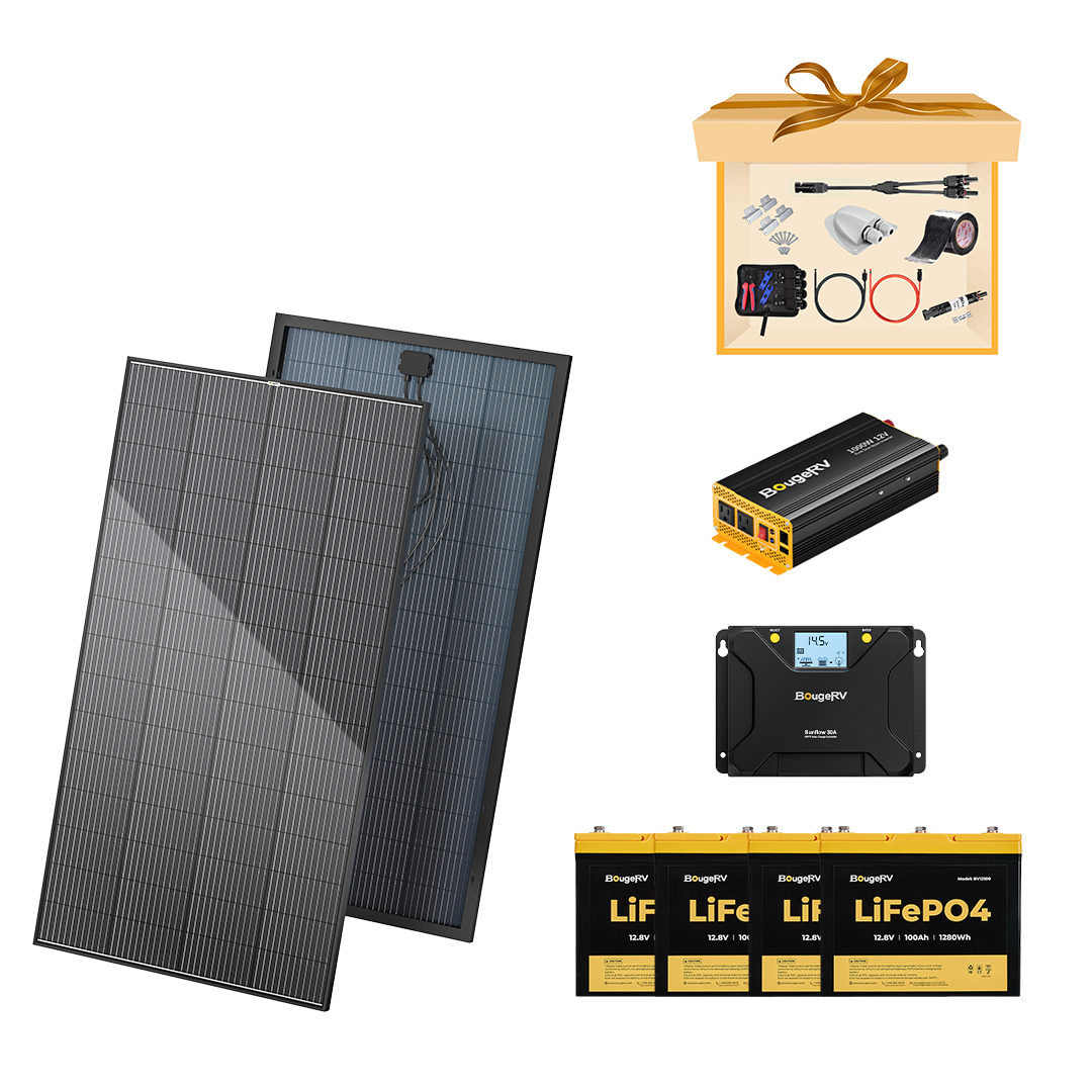 Product photo of BougeRV 800W 12V Rigid Solar System Kit