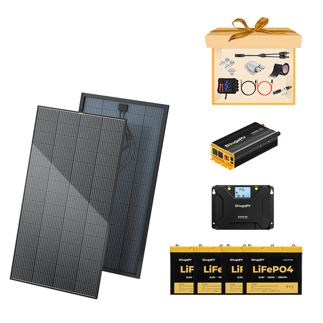 Product photo of BougeRV 800W 12V Rigid Solar System Kit