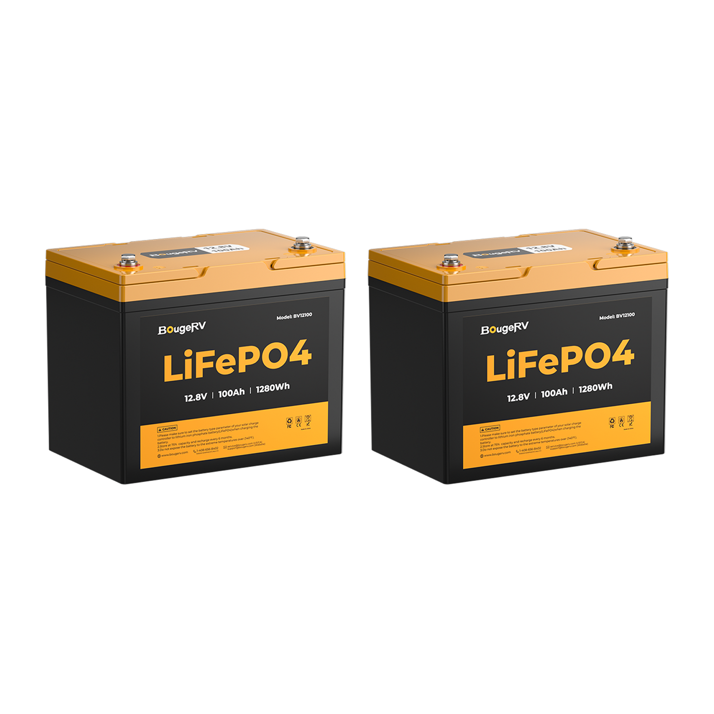 Product photo of BougeRV 12V 100Ah Group 24 Solar LiFePO4 Battery