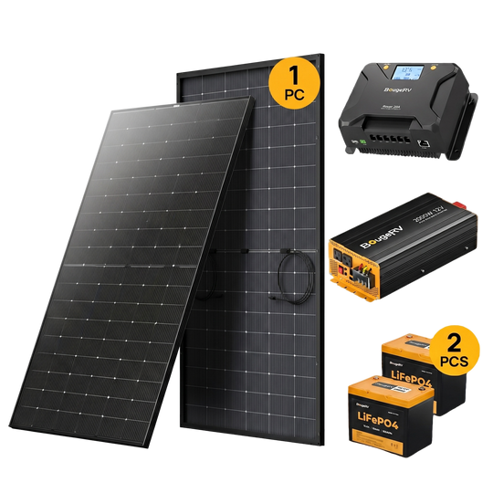 Product photo of BougeRV 12V 400W Premium TOPCon Rigid Solar System Kit