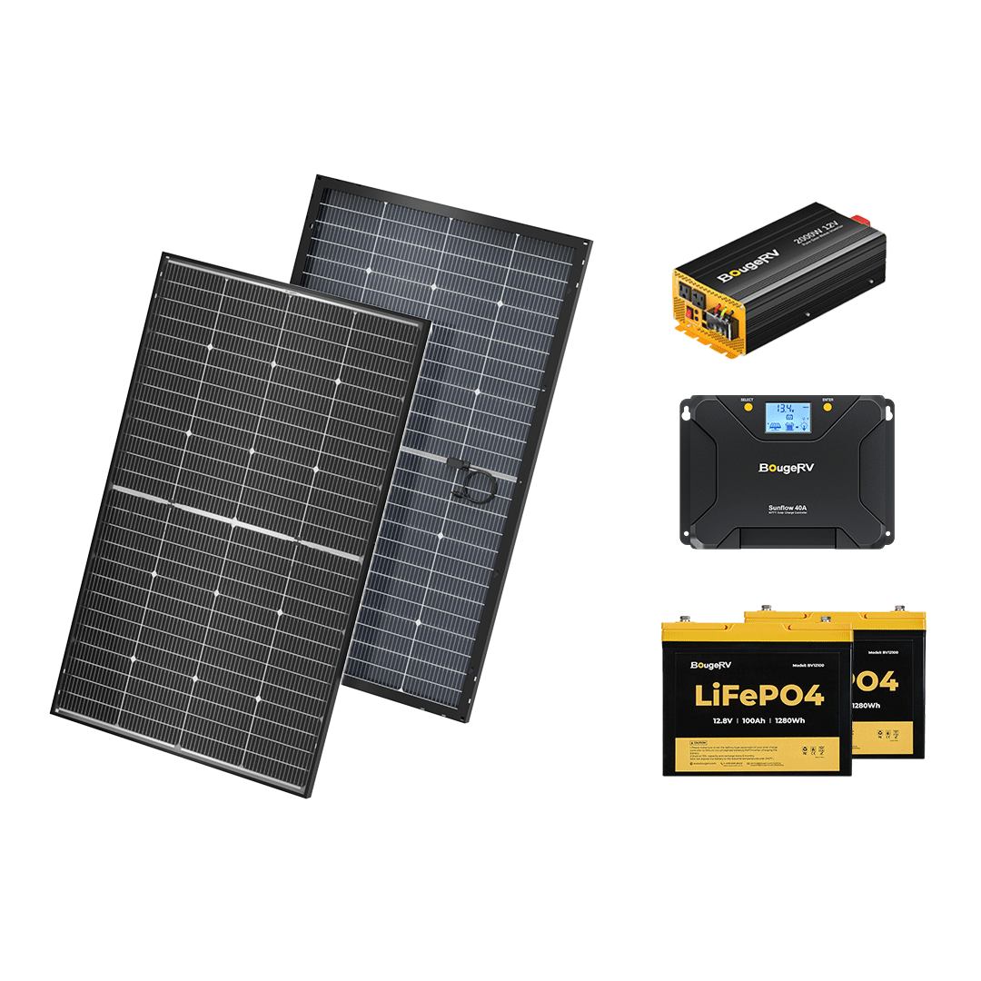 Product photo of BougeRV 12V 400W TOPCon Rigid Solar Kit