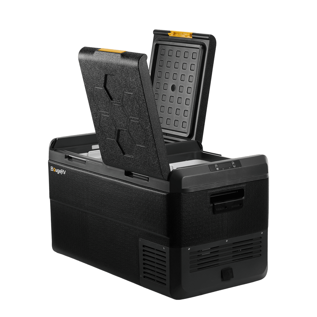 Product photo of BougeRV New CRS 79 Quart 12V Dual Zone Car Fridge Freezer