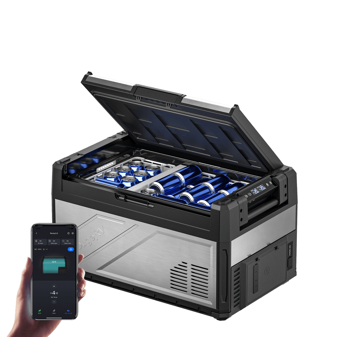 Product photo of BougeRV New Rocky V3.0 41QT Dual Zone 12V Car Fridge