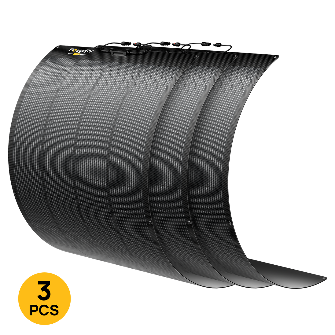 3pcs BougeRV Arch PRO flexible solar panels
