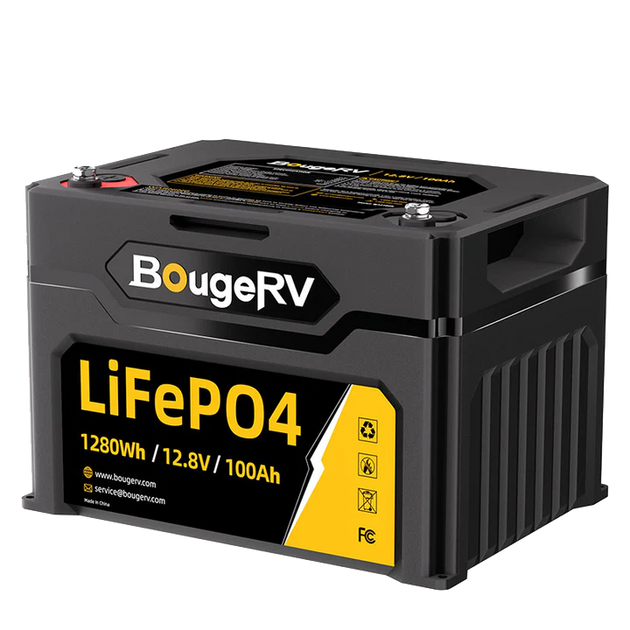 Product photo of BougeRV 12V 1280Wh/100Ah LiFePO4 Battery
