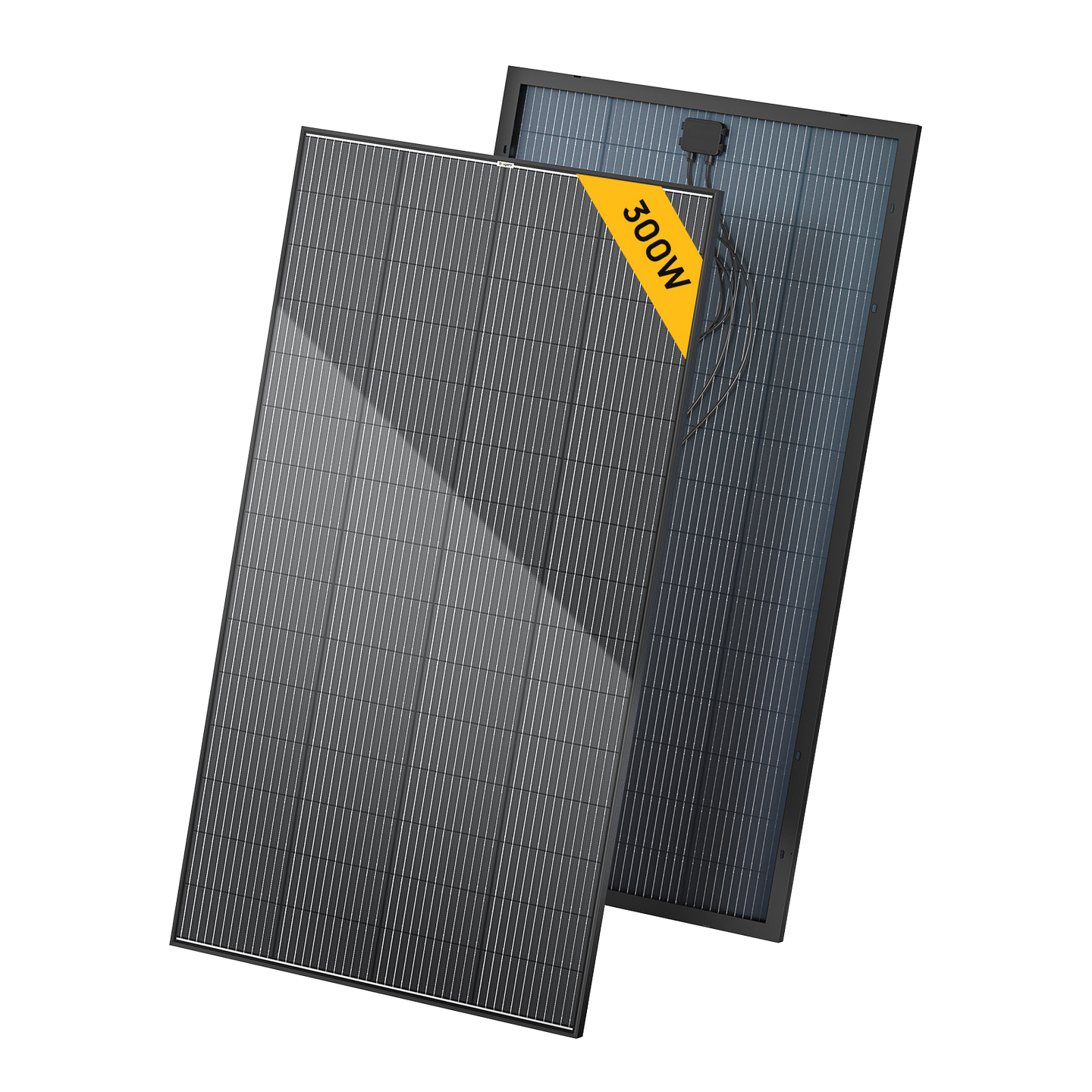 Product photo of BougeRV 300 Watt 12V/24V Rigid Bifacial 12BB Mono Solar Panel