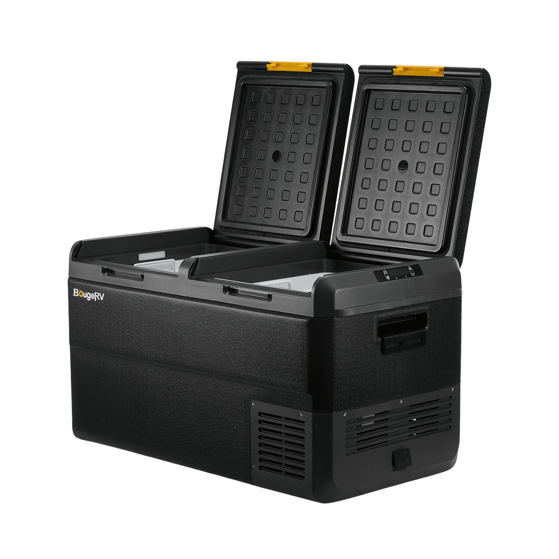 Product photo of BougeRV New CRS 79 Quart 12V Dual Zone Car Fridge Freezer