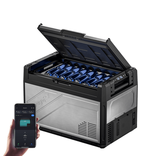 Product photo of BougeRV New Rocky V3.0 55QT Dual Zone 12V Car Fridge