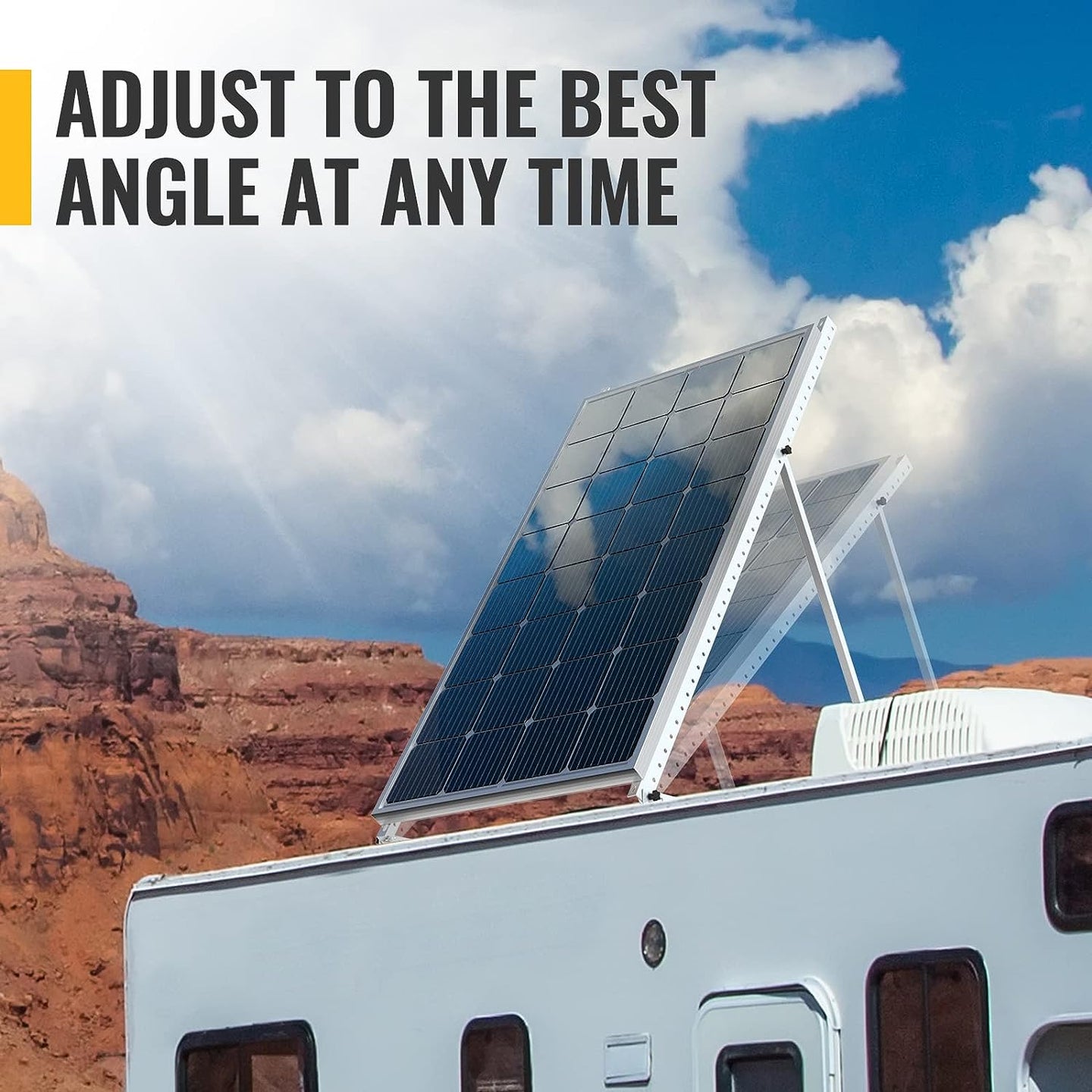BougeRV 58in Adjustable Solar Panel Tilt Mount Brackets