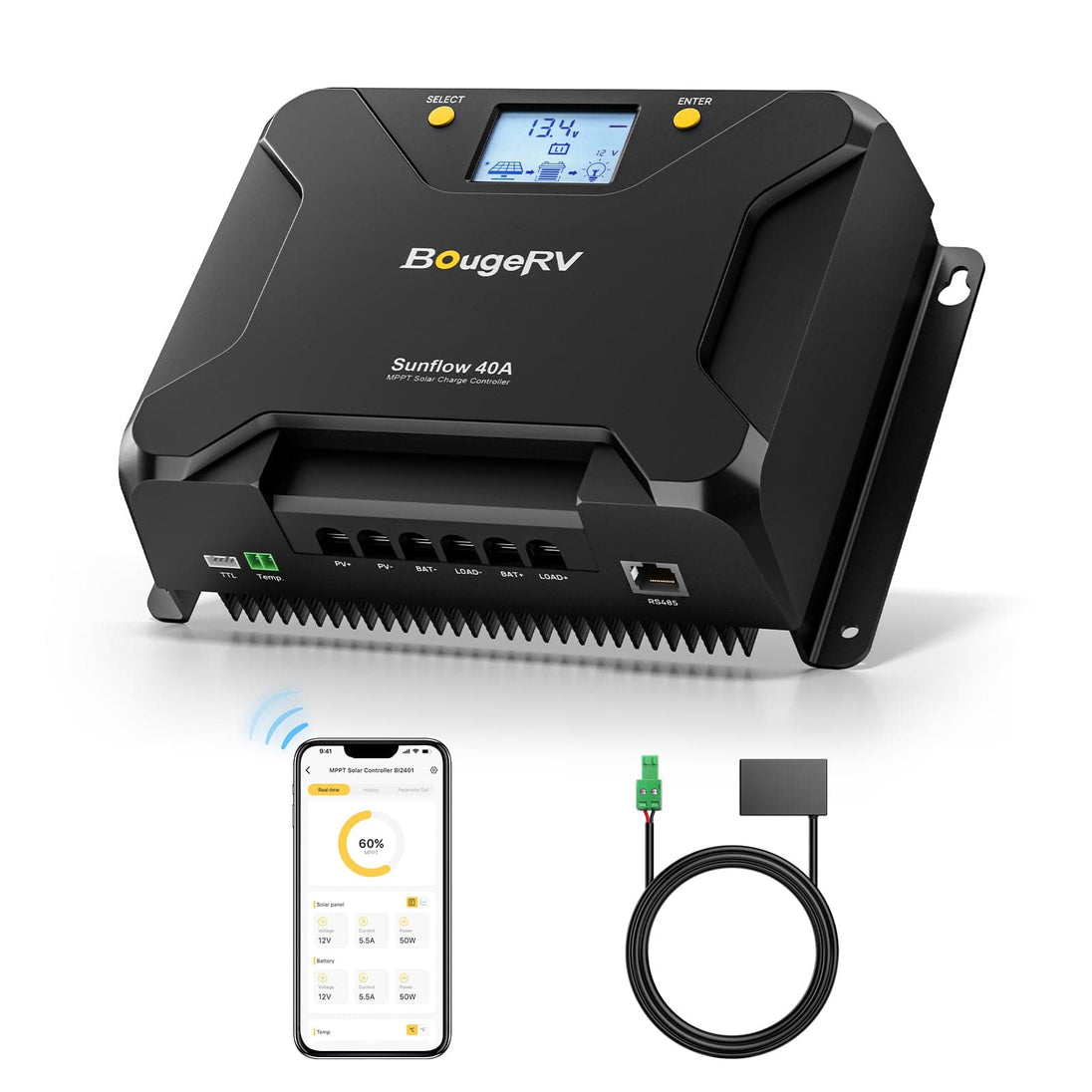 Product photo of BougeRV 12V 400W TOPCon Rigid Solar Kit