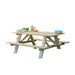 Lakeland Mills 5ft Log Picnic Table with Attached Benches - detail