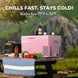 BougeRV pink mini fridge