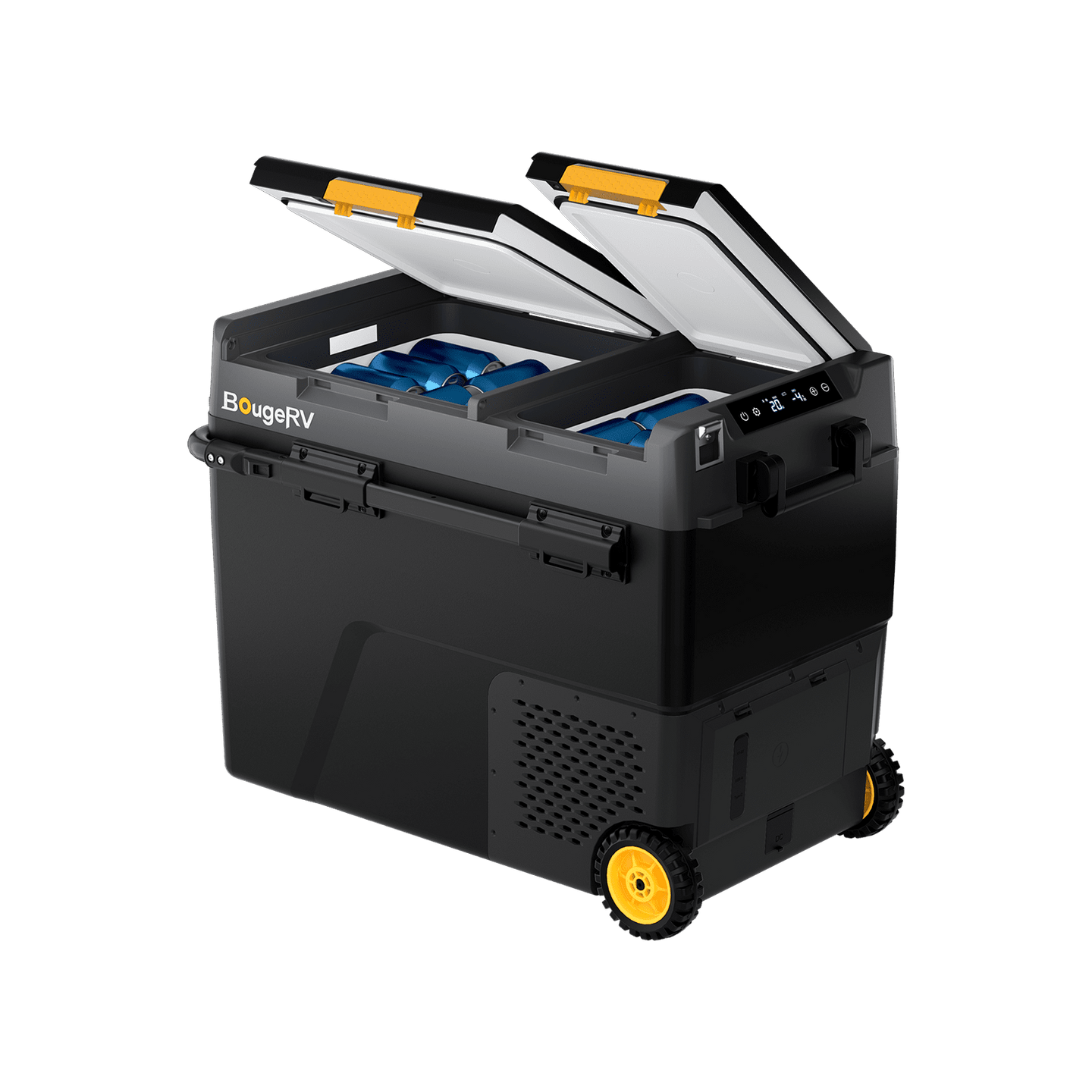 Product photo of BougeRV New CRD2 V2.0 61QT Dual Zone 12V Portable Fridge with 240Wh Battery