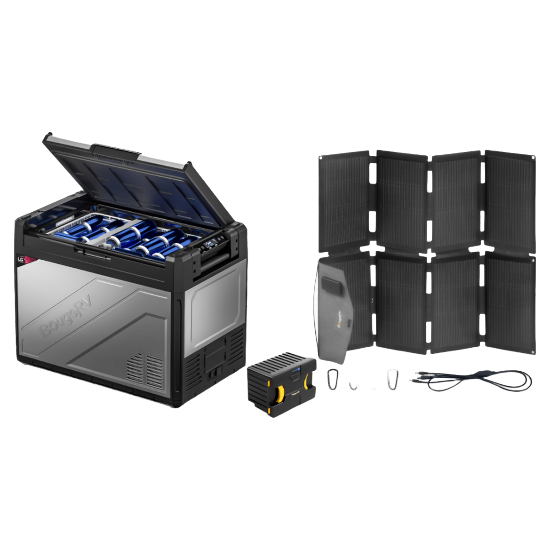 Product photo of BougeRV Rocky Solar Battery Portable Fridge Kit - 69QT