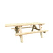 Lakeland Mills 6ft ADA Log Picnic Table - detail