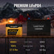 Product photo of BougeRV 12V 1280Wh/100Ah Self-Heating LiFePO4 Battery