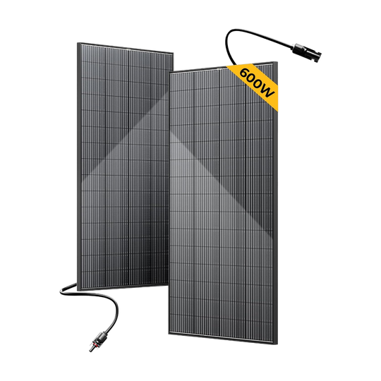 Product photo of BougeRV Bifacial 600 Watts 12BB 12V/24V Rigid Solar Panel