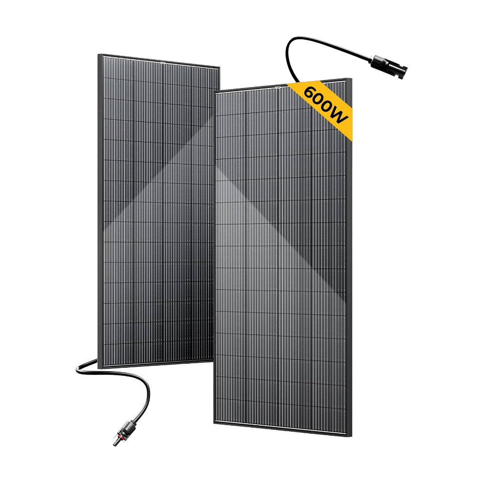 Product photo of BougeRV Bifacial 600 Watts 12BB 12V/24V Rigid Solar Panel