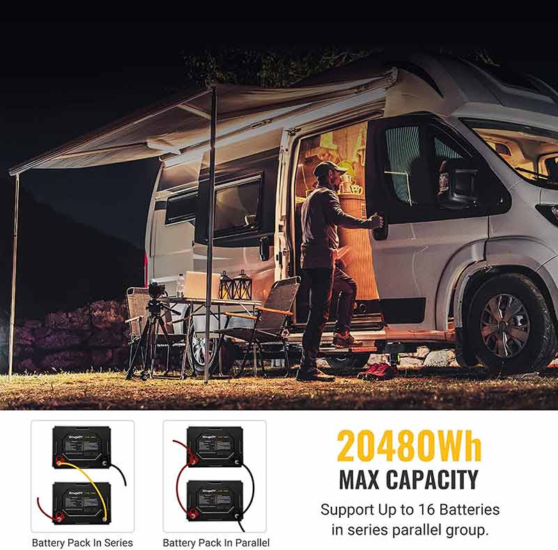 Product photo of BougeRV 12V 1280Wh/100Ah Self-Heating LiFePO4 Battery