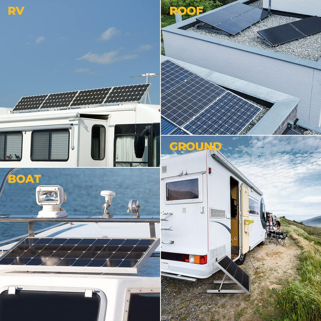BougeRV 58in Adjustable Solar Panel Tilt Mount Brackets