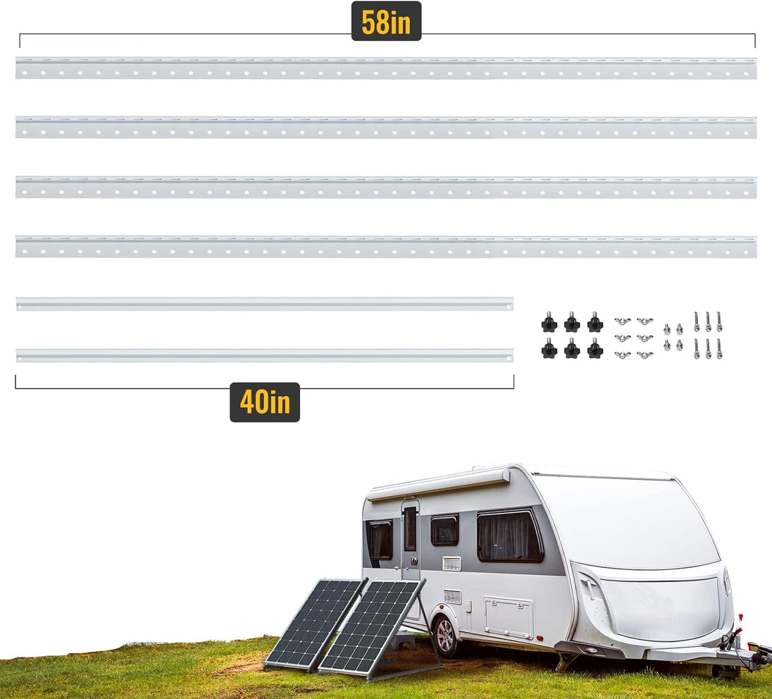 BougeRV 58in Adjustable Solar Panel Tilt Mount Brackets