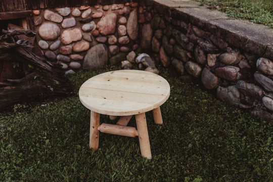Lakeland Mills Cedar Log Round Coffee Table