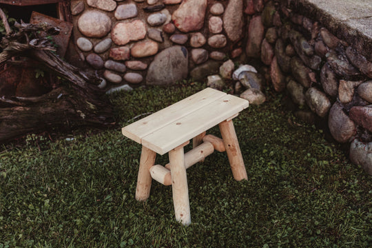 Lakeland Mills Cedar Log 23 inch End Bench pair