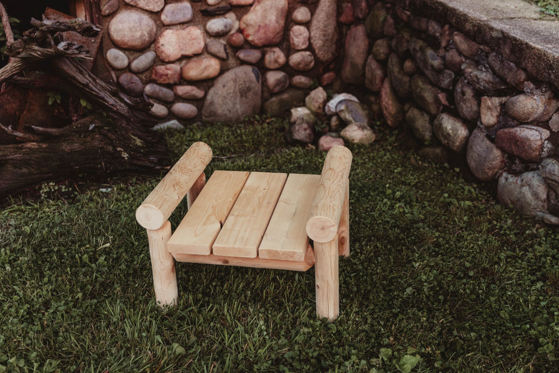 Lakeland Mills Cedar Log Ottoman