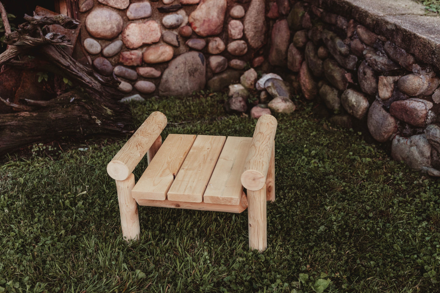 Lakeland Mills Cedar Log Ottoman