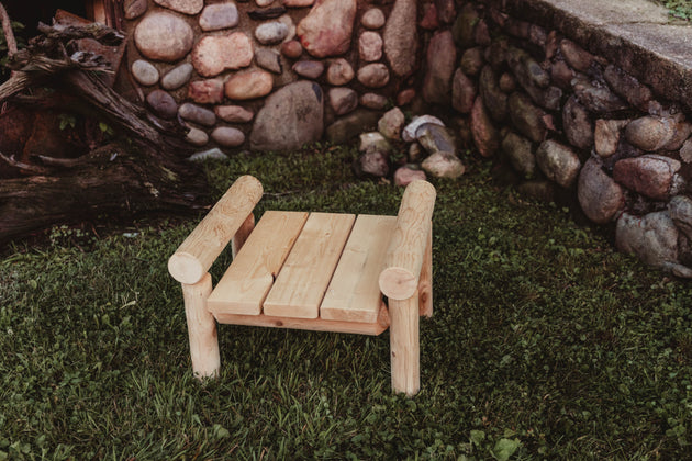 Lakeland Mills Cedar Log Ottoman