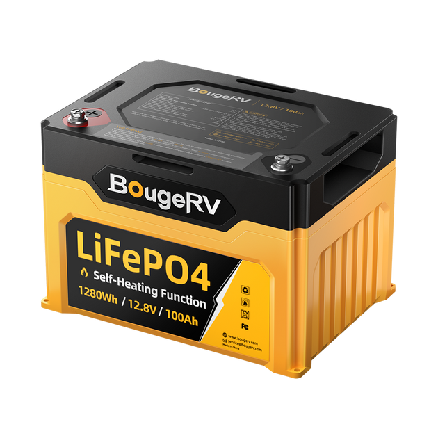 BougeRV 12V 100Ah self heating lifepo4 battery