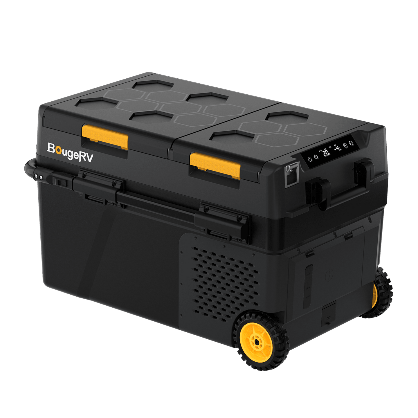 Product photo of BougeRV New CRD2 V2.0 43QT Dual Zone 12V Portable Fridge with 240Wh Battery