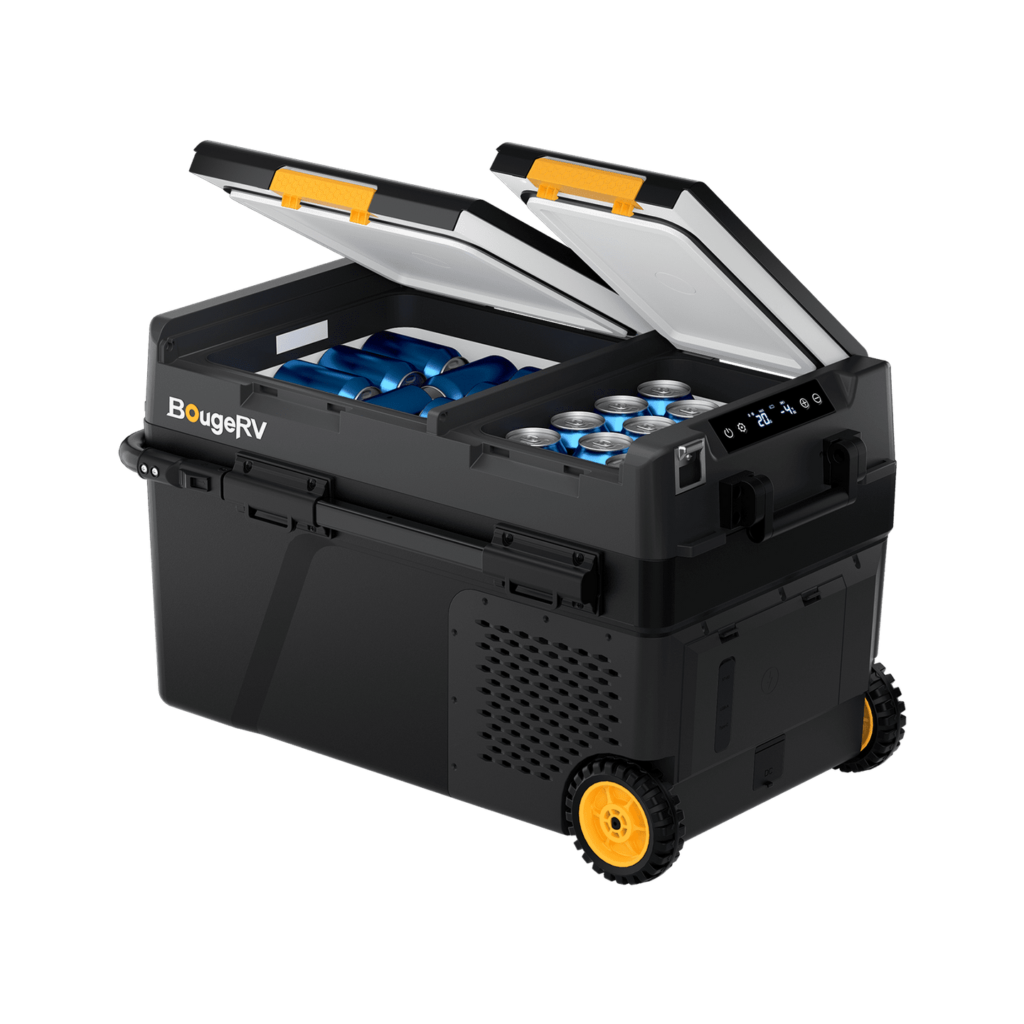 Product photo of BougeRV New CRD2 V2.0 43QT Dual Zone 12V Portable Fridge with 240Wh Battery