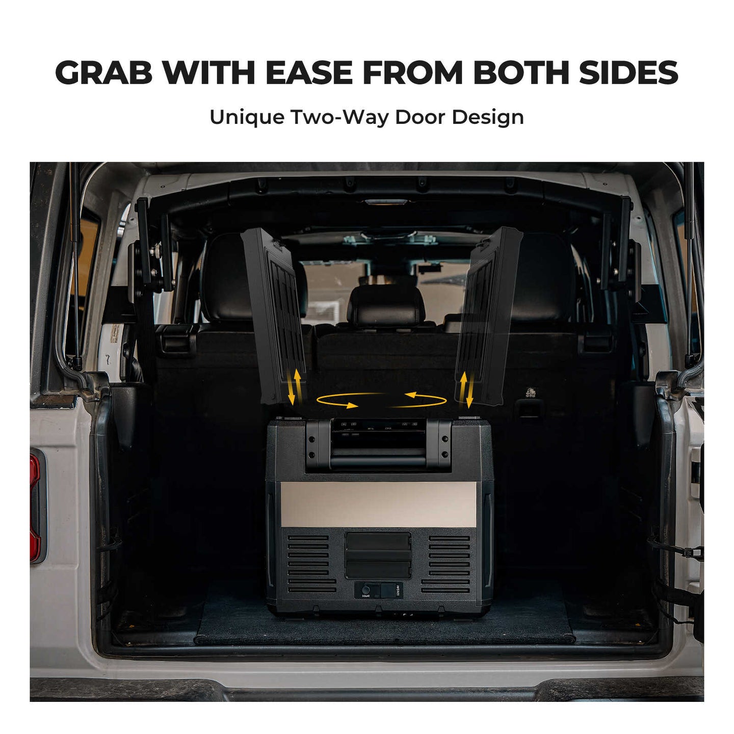 Product photo of BougeRV Rocky V2.0 81QT Dual Zone 12V Portable Fridge