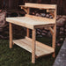 Cedar Log 4 Foot Potting Table