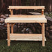 Cedar Log 4 Foot Potting Table