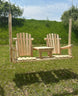 Lakeland Mills Cedar Log Tete-A-Tete Porch Swing - detail