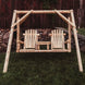 Lakeland Mills Cedar Log Tete-A-Tete Yard Swing