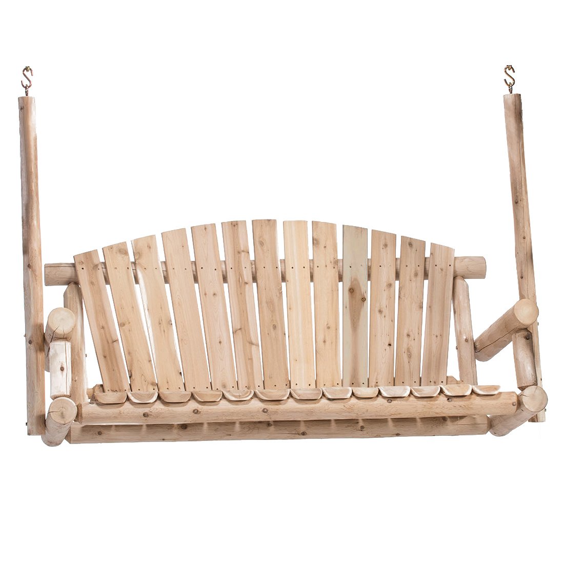 Lakeland Mills Cedar Log 5ft Porch Swing