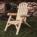 Lakeland Mills Cedar Log Lounge Chair - side view