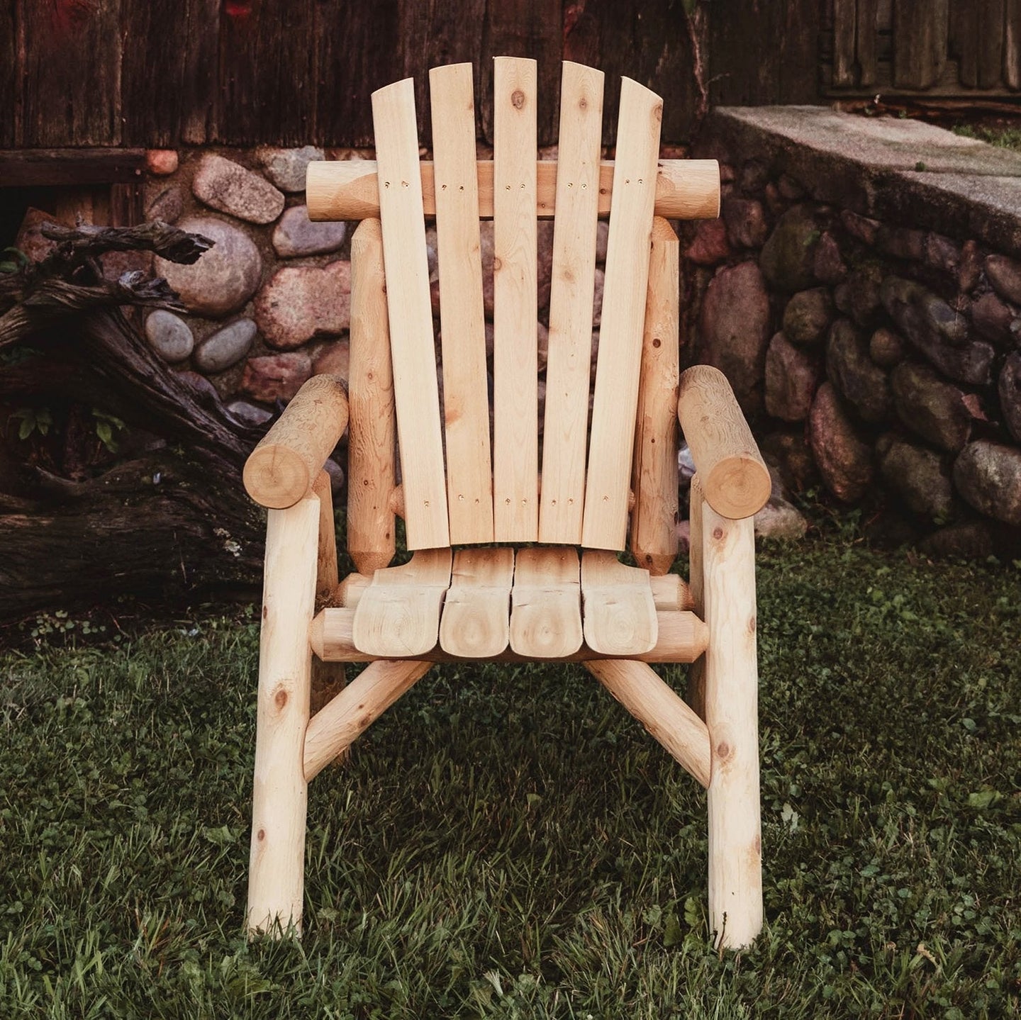 Lakeland Mills Cedar Log Dining Chair - detail
