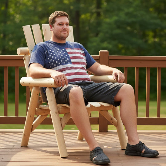 Lakeland Mills American Cedar Log Lounge Chair